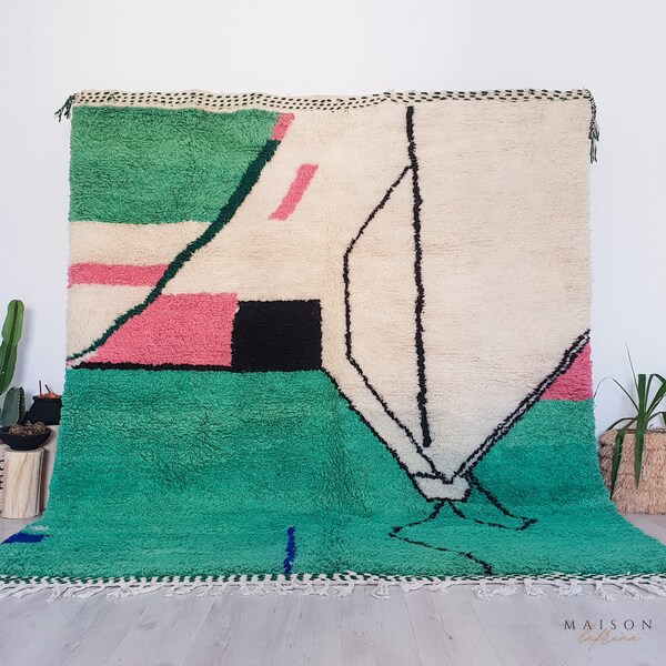 Green Moroccan Rug Etsy