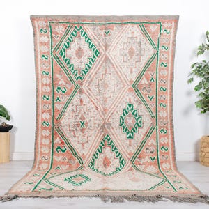 Vintage Marokkanischer Teppich, Authentischer Boujaad Teppich, 1,5 mal 3 Meter