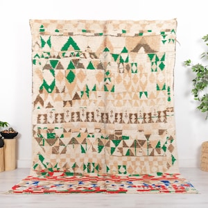 Vintage Marokkaans tapijt, authentiek Boujaad-tapijt, 6 x 9 FT