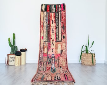 Moroccan Runner Rug, Vintage Hallway Runner Rug, 2x9 ft