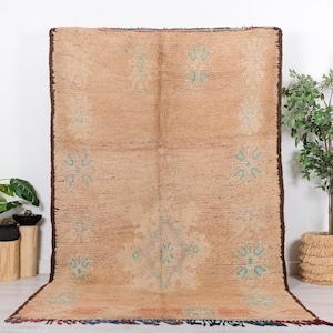 Tapete marroquino vintage, tapete Boujaad autêntico, 6 x 9 pés