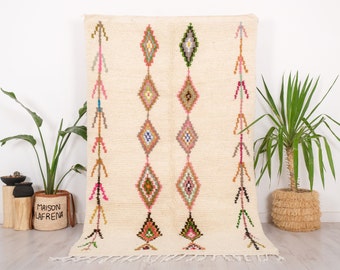 Authentic Azilal Moroccan Rug, Moroccan Wool Rug, Berber Moroccan Rug, 5x8 FT