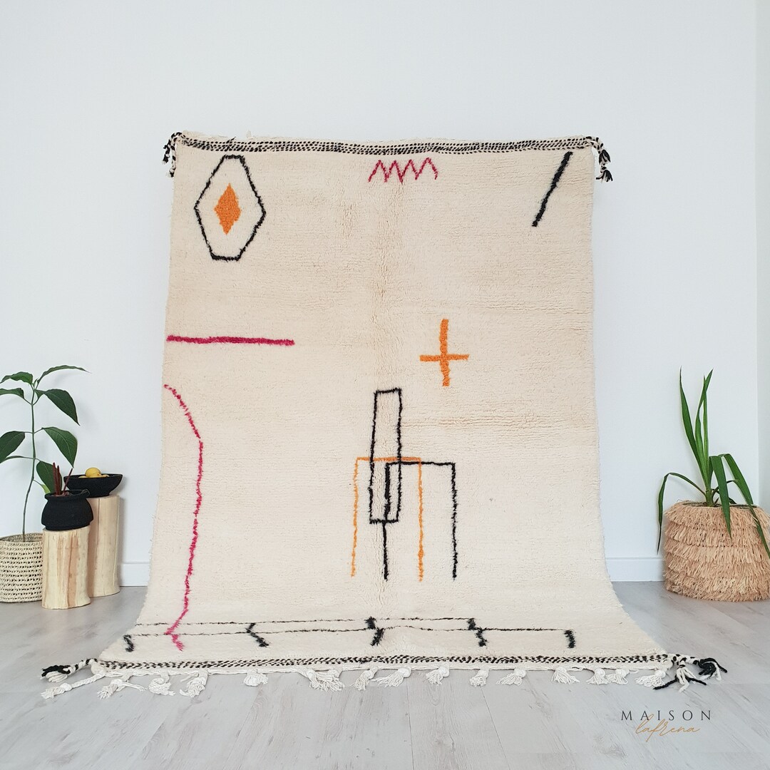 Moroccan Rug, Custom Beni Ourain Rug, Genuine Wool Rug, Berber Beni ...