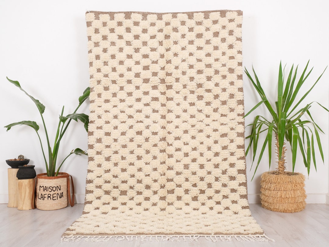Checkered Moroccan Rug, Berber Checker Rug 5x8 FT - Etsy