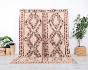 Vintage Beni Ourain Teppich, Authentisch Marokkanischer Teppich, 200x250