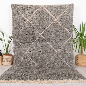 Authentic Beni Ourain Rug, Fabulous Moroccan Rug, 6x10 FT
