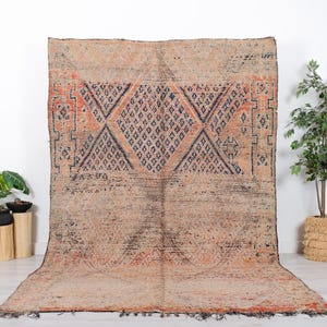 Vintage Beni Mguild Rug, Authentic Moroccan Rug, 6x10 FT
