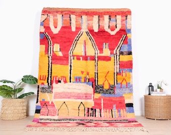 【ぶっ飛びSALE】モロッコラグ ヴィンテージ ブジャドラグ 超希少 ぶっ飛びSALE】モロッコラグ ヴィンテージ ブジャドラグ 超希少！ ぶっ