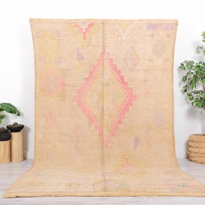Vintage Marokkanischer Teppich, Authentischer Boujaad Teppich, 1,5 mal 3 Meter