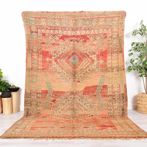 Vintage Boujaad Teppich, Authentisch Marokkanischer Teppich, 150x300