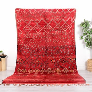 Vintage Beni Mguild Rug, Authentic Moroccan Rug, 6x10 FT