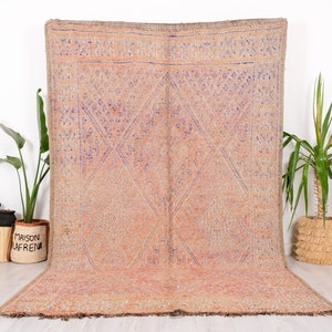 Vintage Beni Mguild Rug, Authentic Moroccan Rug, 6x10 FT