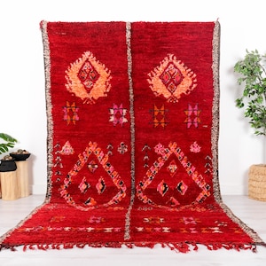 Vintage Marokkanischer Teppich, Authentischer Boujaad Teppich, 1,5 mal 3 Meter