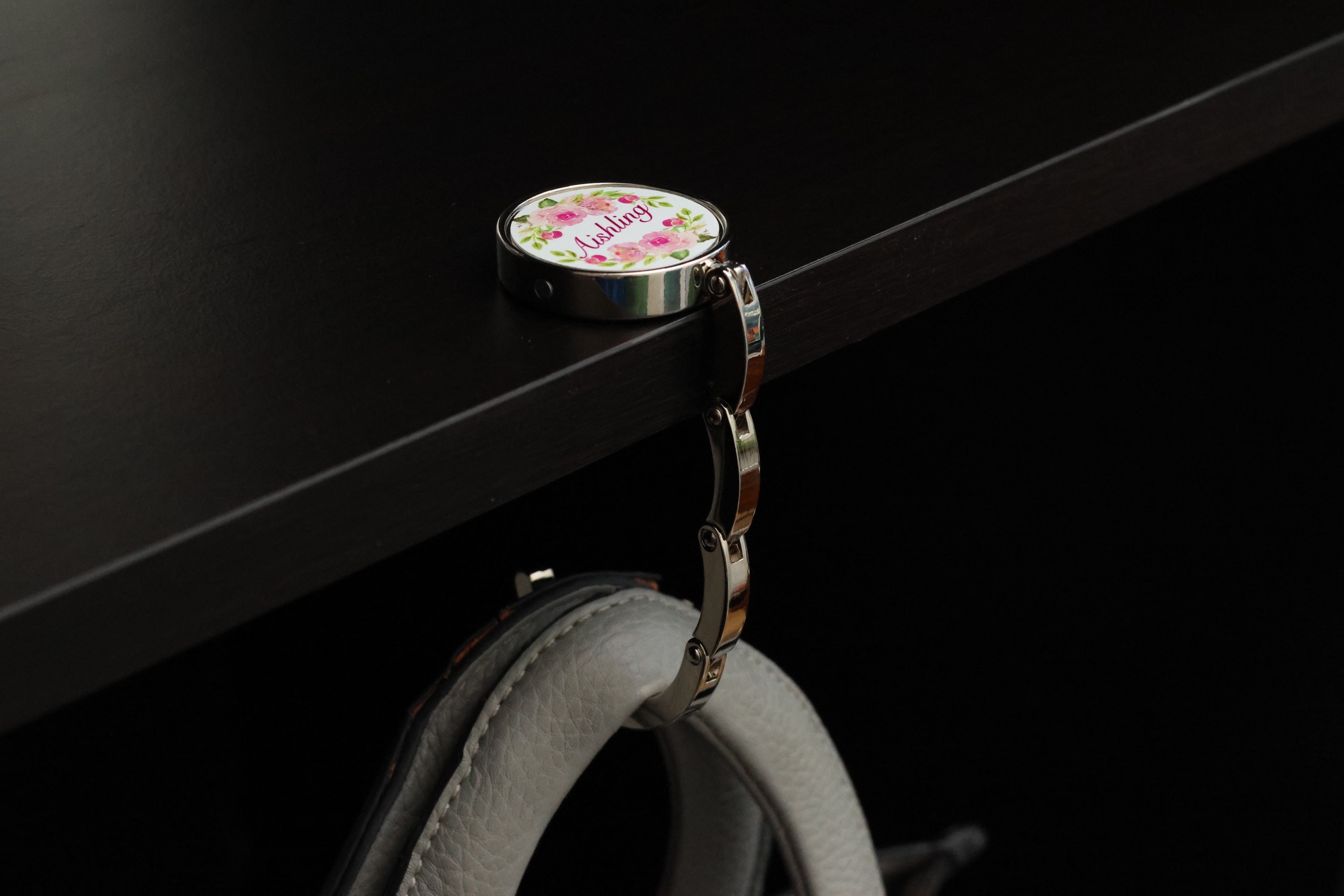 Personalised handbag hooks shop