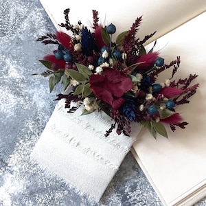 Burgundy Pocket Boutonniere, Burgundy and navy blue flower square, Groom Boutonniere, Flower Pocket Boutonniere Groomsman Boutonniere