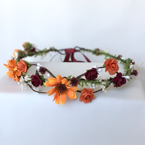 Wax Flower Crown Etsy
