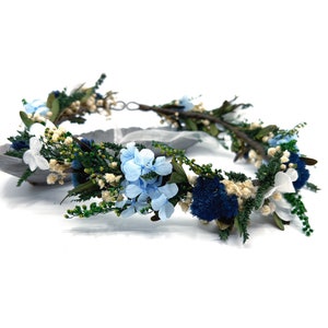 Blue Flower Crown, Diy Kit, Hen Party Costume, Frida Kahlo, Spring Flower  Crown, Festival Flower Crown, Coachella Crown, Flower Headdress 