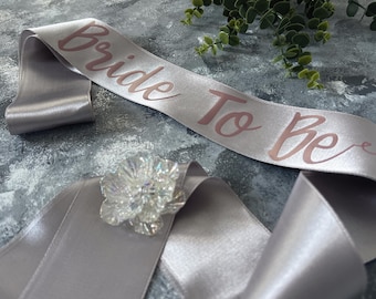 Personalized Bachelorette Sash: Satin Ribbon with Pin
