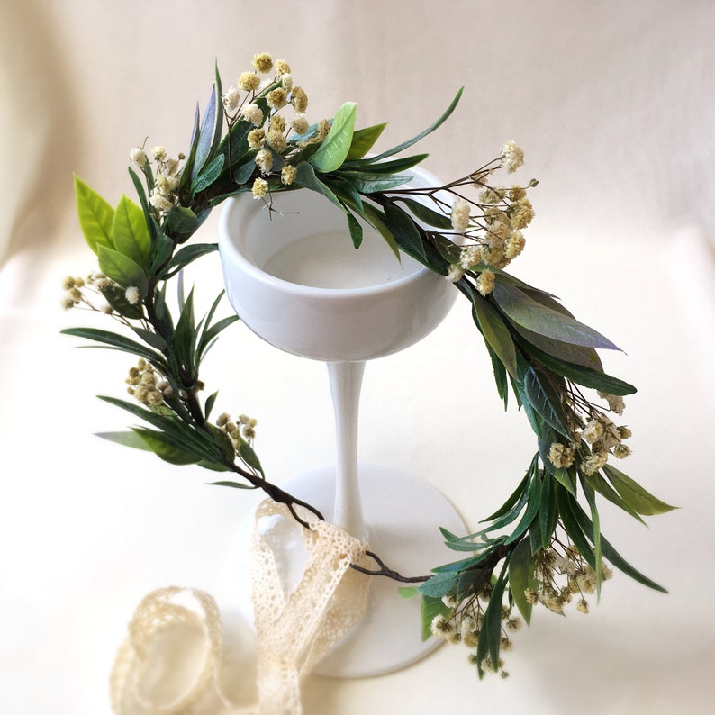 Green Leaf Headband Green Leaf Bridal Crown Olivia Flower Etsy