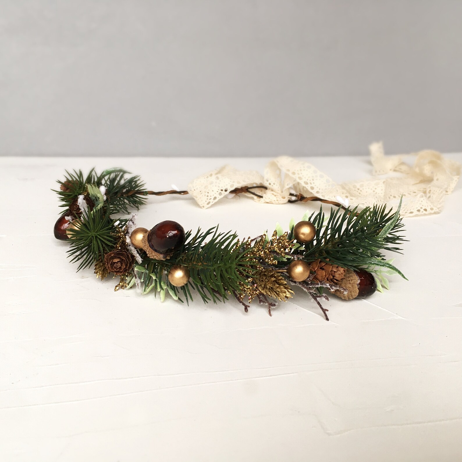 Christmas Hair Accessories Winter Hair Crown Winter Flower Etsy
