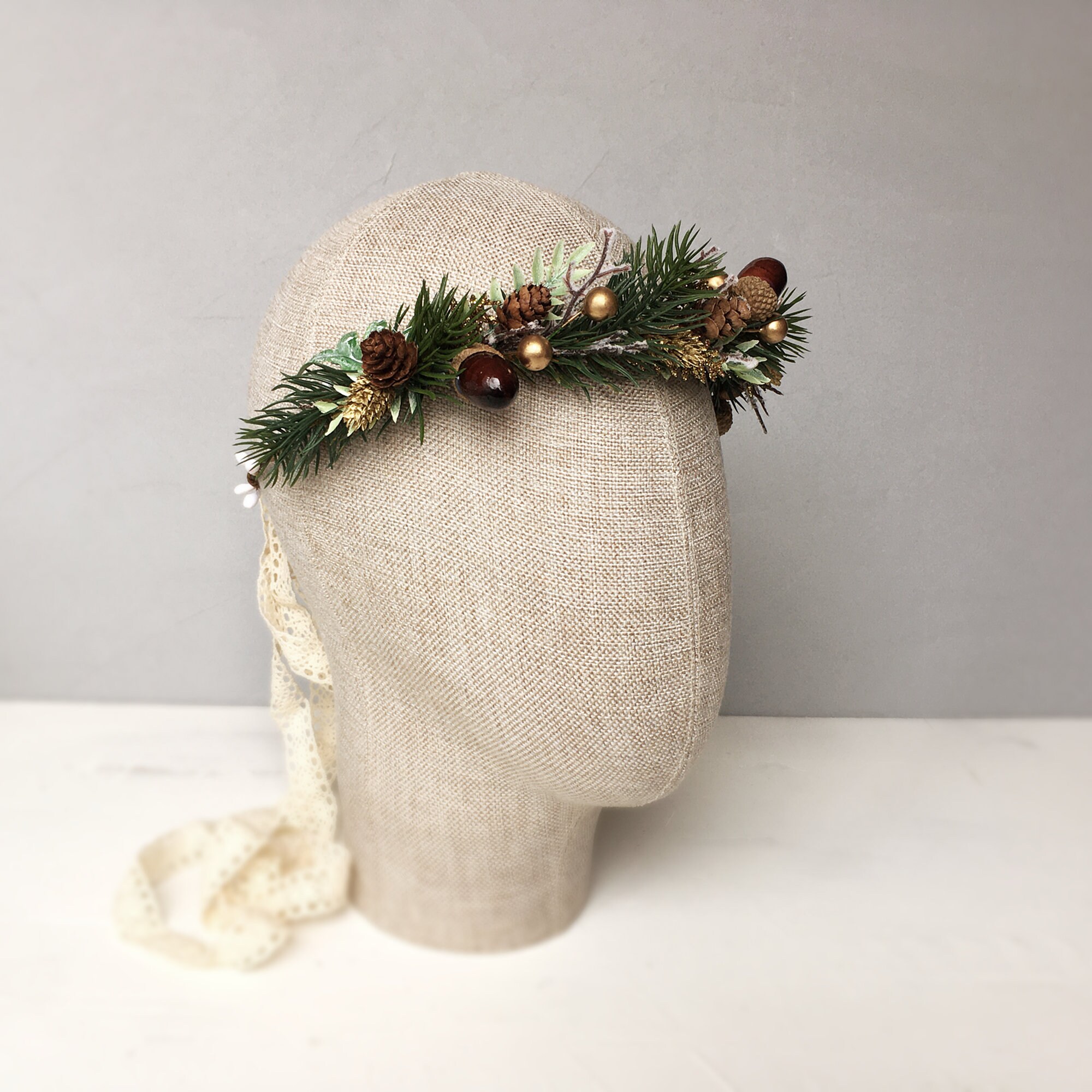 Christmas Hair Accessories Winter Hair Crown Winter Flower Etsy