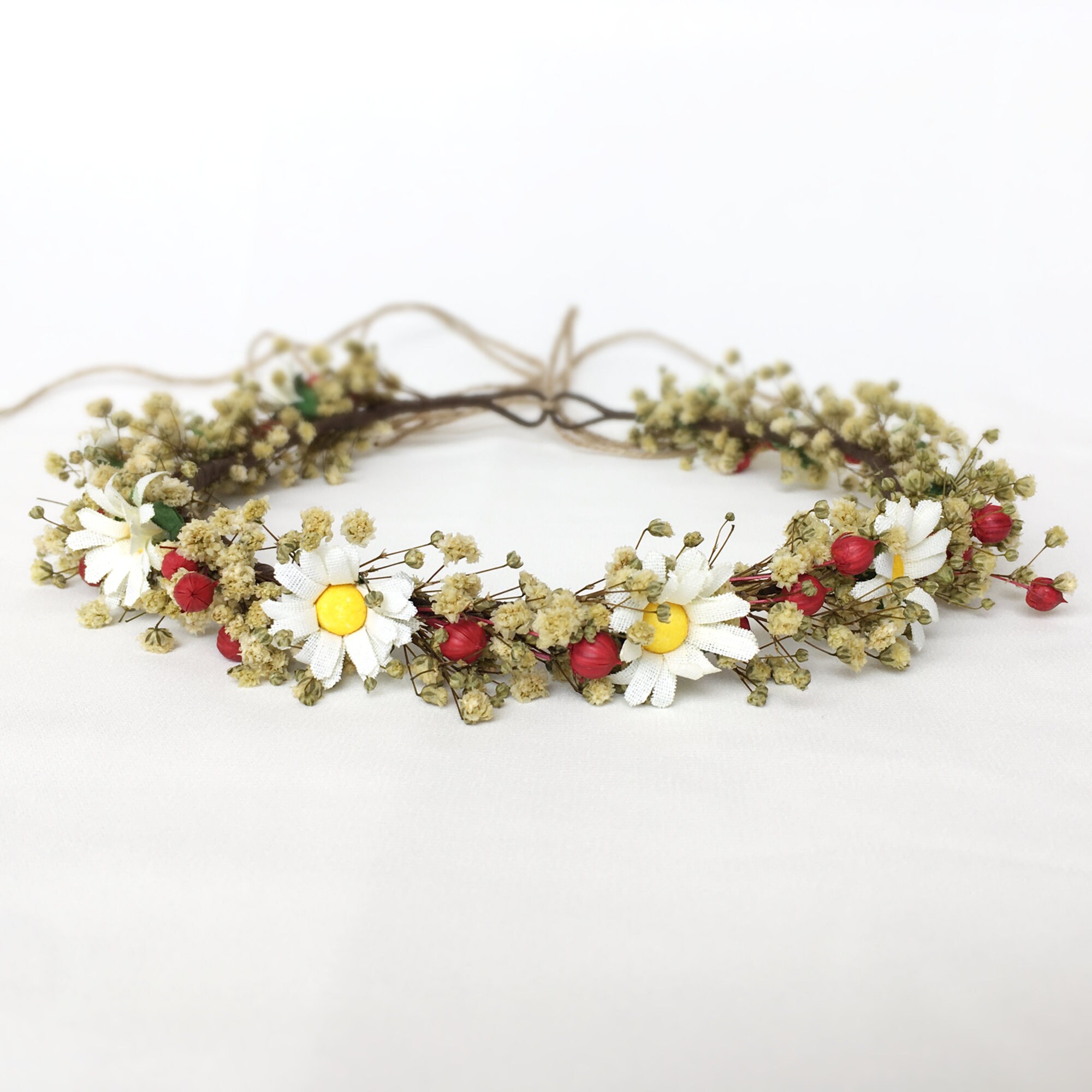 Daisy flower crown wildflower crown White daisy flower Etsy