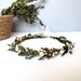 Green Flower Wreath Baby's Breath Wreath, Real Dried Eucalyptus Flower Wreath, Gypsophila Wreath, Bridal Flower Wreath Boutonniere Set 