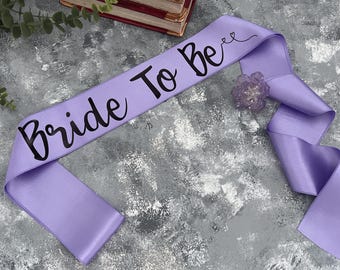 Personalized Bachelorette Sash: Satin Ribbon, Bridal Shower Gift