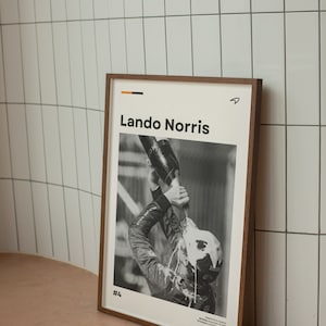 Lando Norris F1 Poster, Digital Download, Neutral Modern Print