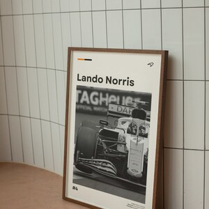 Lando Norris F1 Poster, Digital Download, Neutral Modern Print