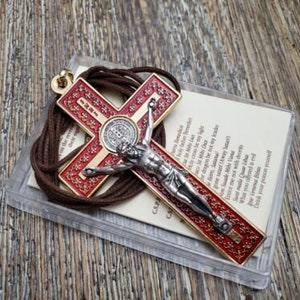 St Benedict Crucifix 3" MADE IN ITALY Cruz de San Benito