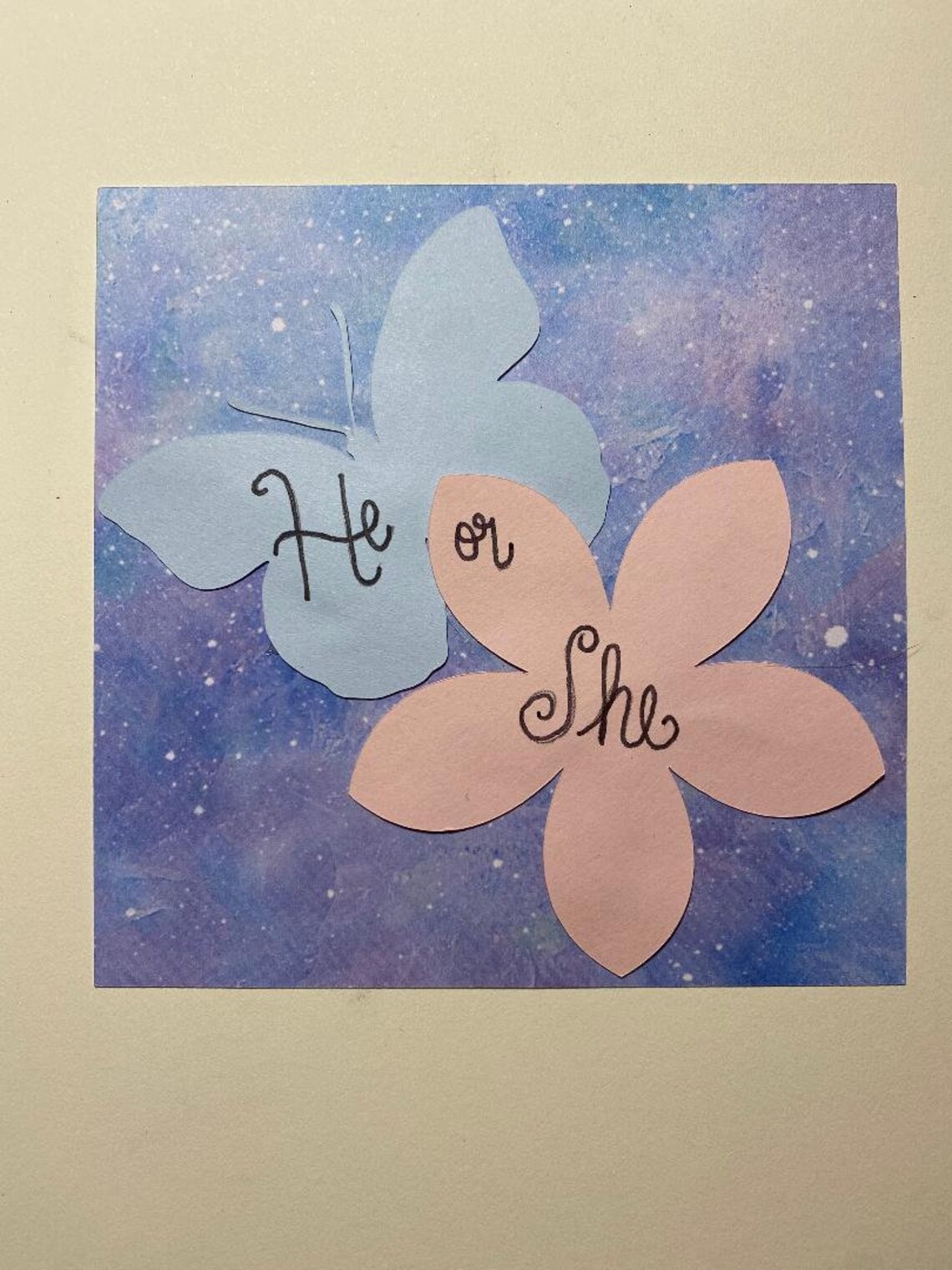 Butterfly Gender Reveal Handmade Invitations Etsy