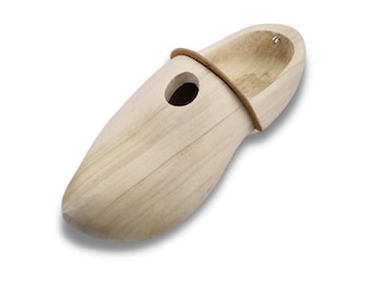 Birdhouse wooden clog 30cm with suspension and feeding hook - Dutch clog for birds