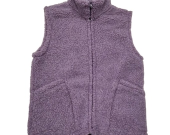 Bodywarmer 100% sheep wool in lilac purple - size S - XXL