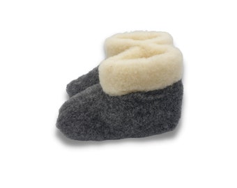 Sheep Wool Slippers 100% Wool With Leather Nice and Warm and