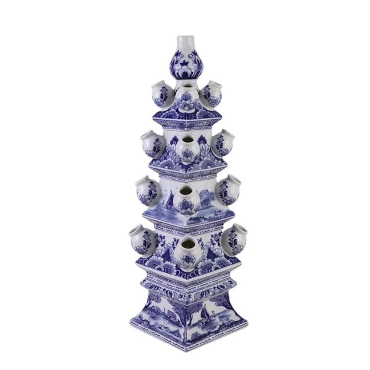 Elegance in Bloom: Three-Layer Tulip Pyramid Vase