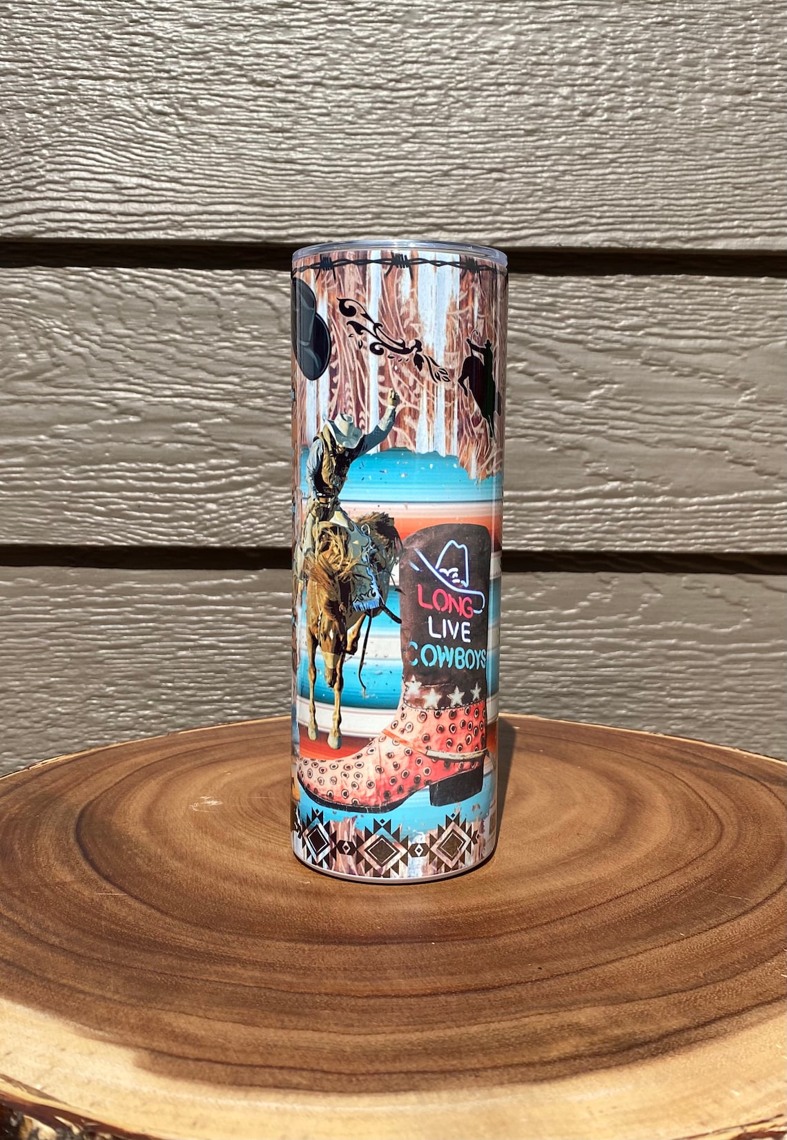 Cowboy Tumbler Western Tumbler Etsy
