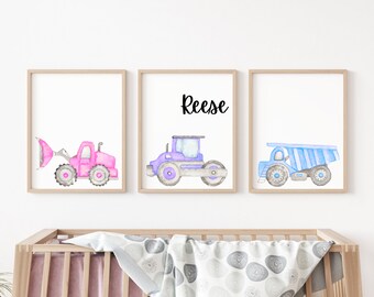 Construction Wall Art | Girls Nursery | Boys Nursery |