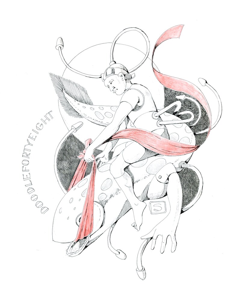 PRINT Covid Doodle #48 by Robert Seaman