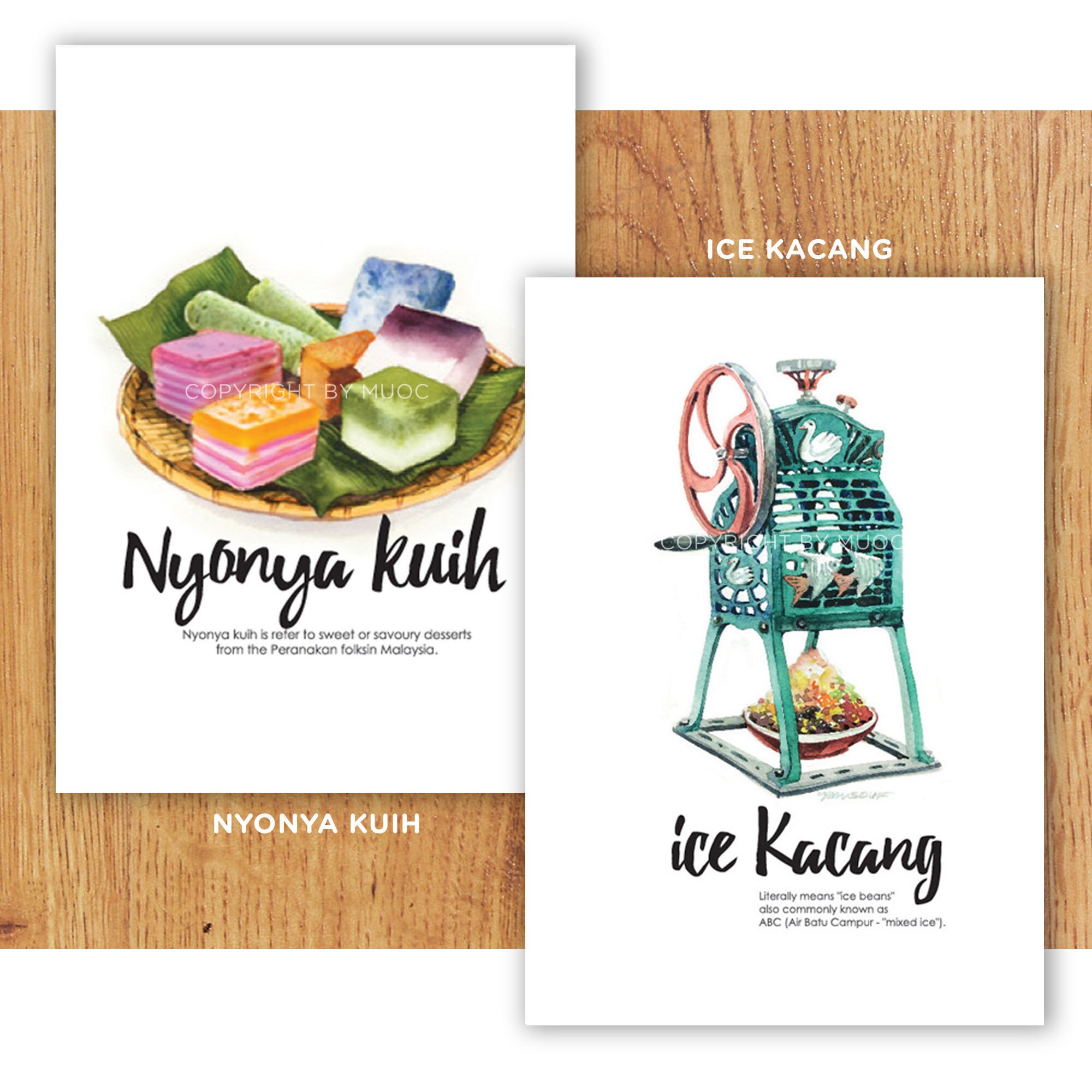Set of 8 Malaysian Flavor Postcards Illustration Postcards Etsy