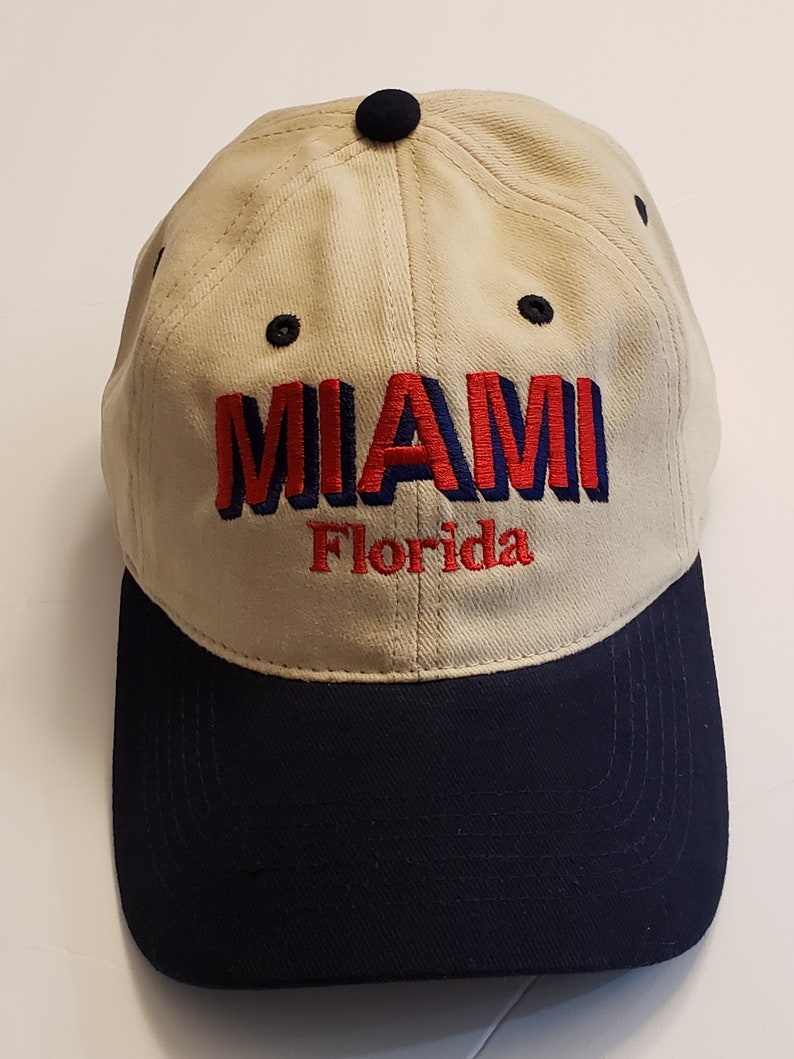 City/State Embroidered Khaki /Navy Cap image 3