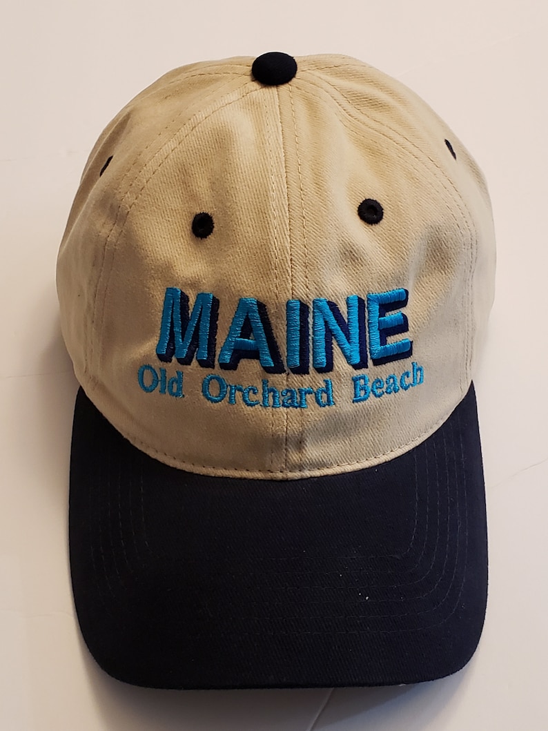 City/State Embroidered Khaki /Navy Cap image 2