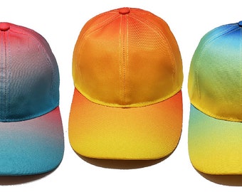 Plain or customized Baseball Caps gradient colors