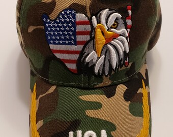 Baseball Cap USA American  Flag  Camo  Trucker Hat