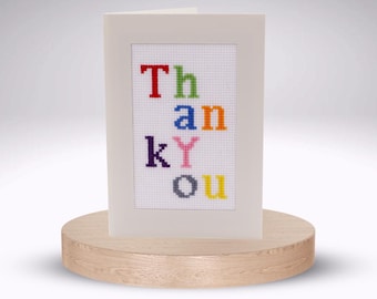 Thank You - Cross Stitch Greetings Card Kit