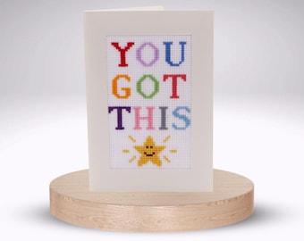 You Got This - Cross Stitch Greetings Card Kit