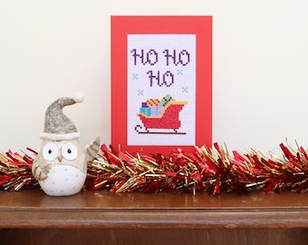Christmas Sleigh | Christmas Cross Stitch Greetings Card Kit