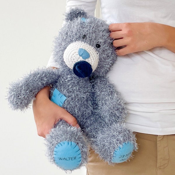 PATRON AU CROCHET | Premier ours en peluche de bébé au crochet | Teddy Teddy | Moi à toi Teddy