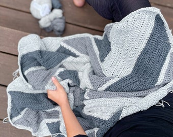 CROCHET PATTERN |  Crochet Baby Blanket Throw Babyblanket Nursery Babythrow Blankets Granny | Herringbone Baby Blanket Crochet Pattern