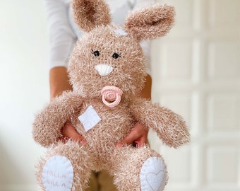 CROCHET PATTERN | Crochet Baby's First Bunny Amigurumi Name Teddy | Tatty Teddy | Me to you Teddy | Milla Billa's Fluffy Bunny